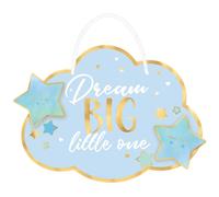 Oh baby boy segno appeso 13.5 """" - 1 conteggio - decorazioni blu e oro abbaglianti per baby shower & nido