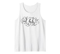 Oh Baby Swirl Script Cita Oh Baby Text Laurels Camiseta sin Mangas