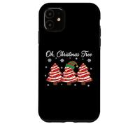 Oh Christmas Tree Cakes Debbie Becky Jen Amantes de los Pasteles Navidad Carcasa para iPhone 11