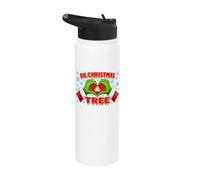 Oh Christmas Tree Debbie Cake Lovers Funny Holiday Pun Stainless Steel Insulated Water Bottle