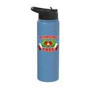 Oh Christmas Tree Debbie Cake Lovers Funny Holiday Pun Stainless Steel Insulated Water Bottle