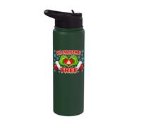 Oh Christmas Tree Debbie Cake Lovers Funny Holiday Pun Stainless Steel Insulated Water Bottle
