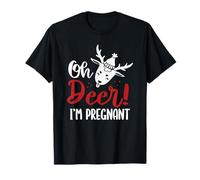 Oh Ciervo Estoy Embarazada Navidad Embarazo Anuncio Mamá Camiseta