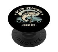 Oh Cod It's Canada Divertido Viaje De Pesca PopSockets PopGrip Adhesivo
