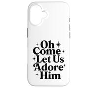 Oh Come Déjanos Adorarlo Cristiano Jesús Navidad Navidad Carcasa para iPhone 16