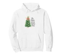 Oh Come, Let Us Adore Him, Cute Watercolor Church Christmas Sudadera con Capucha