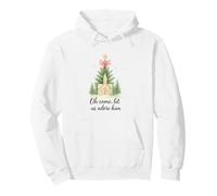 Oh Come, Let Us Adore Him, Watercolor Church Christmas Sudadera con Capucha