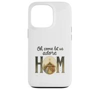 Oh Come Let Us Adore Him - Watercolor Nativity Christmas Carcasa para iPhone 13 Pro