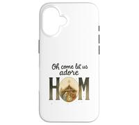 Oh Come Let Us Adore Him - Watercolor Nativity Christmas Carcasa para iPhone 16