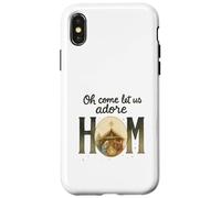 Oh Come Let Us Adore Him - Watercolor Nativity Christmas Carcasa para iPhone X/XS