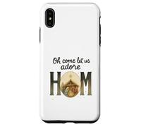 Oh Come Let Us Adore Him - Watercolor Nativity Christmas Carcasa para iPhone XS MAX