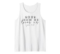 Oh, cómo Nos ama Cristianos Hombres y Mujeres Agradecidos Camiseta sin Mangas
