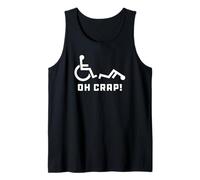 Oh Crap Wheelchair Birthday Handicap Disability Funny Camiseta sin Mangas