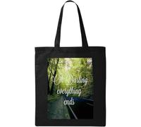 Oh Darling Everything Ends Emotional Art - Bolsa de algodón ecológico natural, color negro, Black, Talla única