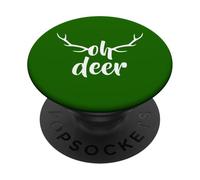 Oh Dear Deer Rudolph Cuernos Navidad PopSockets PopGrip Adhesivo
