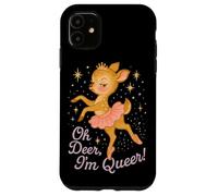 Oh Deer I'm Queer Cute Ballerina Pride Graphic Carcasa para iPhone 11