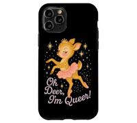 Oh Deer I'm Queer Cute Ballerina Pride Graphic Carcasa para iPhone 11 Pro