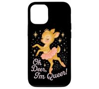 Oh Deer I'm Queer Cute Ballerina Pride Graphic Carcasa para iPhone 12/12 Pro