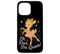 Oh Deer I'm Queer Cute Ballerina Pride Graphic Carcasa para iPhone 13 Pro MAX