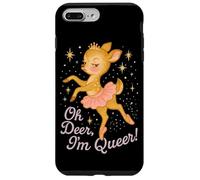 Oh Deer I'm Queer Cute Ballerina Pride Graphic Carcasa para iPhone 7 Plus/8 Plus
