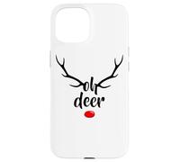 Oh Deer Rudolph Reno Cornas de Navidad Carcasa para iPhone 15