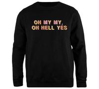 Oh Dios Mío Oh Demonios Sí Sudadera Negra Tipo Jersey Unisex De Corte Sencillo