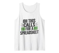 Oh, esto requiere un diseño divertido de analista de datos de hoja de cálculo Camiseta sin Mangas
