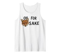 Oh For Fox Sake Divertido Juego de palabras Humor ingenioso Camiseta sin Mangas