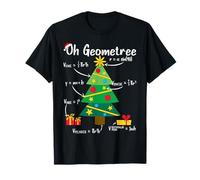 Oh Geometree Funny Christmas Tree Geometry Math Teacher Camiseta