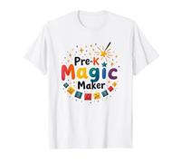 Oh Hey Pre-K Magic Maker - Colorido Regalo para Maestros Camiseta, Hombre, Blanco, 3XL