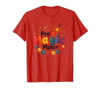 Oh Hey Pre-K Magic Maker - Colorido Regalo para Maestros Camiseta, Hombre, Rojo, L