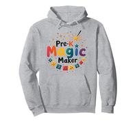Oh Hey Pre-K Magic Maker - Colorido Regalo para Maestros Sudadera con Capucha, Unisex para Adultos, Gris Jaspeado, XL