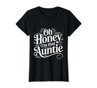 Oh Honey I'm That Auntie Sassy Family Mood - Camiseta gráfica económica, Mujer, Negro, S