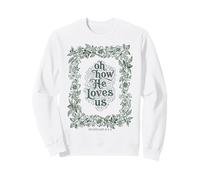 Oh How He Loves Us Efesios Cristiano Floral Verso Sudadera