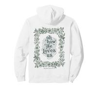 Oh How He Loves Us Efesios Cristiano Floral Verso Sudadera con Capucha