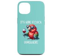 Oh Its Wine O Clock Drinking Parrot It's 5 O'Clock Somewhere Carcasa para iPhone 13
