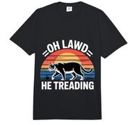 Oh Lawd He Treading Gato Gordo Caminando Lindo Meme |- Comfort Colors Adult Heavyweight T-Shirt