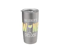 Oh Look It's Wine O'Clock - Copa de vino divertida para beber Vaso térmico de acero inoxidable de doble pared
