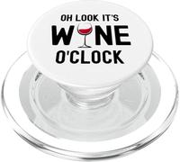 Oh Look It's Wine O'Clock - Copa de Vino Tinto Divertida para Beber PopSockets PopGrip para MagSafe