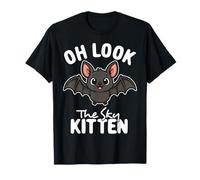 Oh Look The Sky Kitten - Juego de Palabras Kawaii para Halloween Camiseta