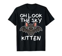 Oh Look The Sky Kitten - Juego de Palabras Kawaii para Halloween Camiseta