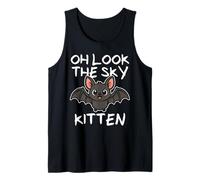 Oh Look The Sky Kitten - Juego de Palabras Kawaii para Halloween Camiseta sin Mangas