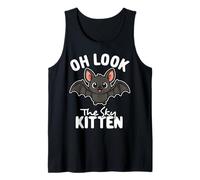Oh Look The Sky Kitten - Juego de Palabras Kawaii para Halloween Camiseta sin Mangas