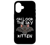 Oh Look The Sky Kitten - Juego de Palabras Kawaii para Halloween Carcasa para iPhone 16