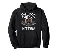 Oh Look The Sky Kitten - Juego de Palabras Kawaii para Halloween Sudadera con Capucha