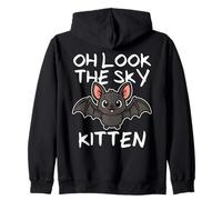 Oh Look The Sky Kitten - Juego de Palabras Kawaii para Halloween Sudadera con Capucha