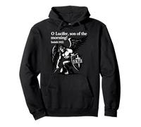Oh Lucifer Hijo de la Mañana - Isaías 14:12 Ángel Guerrero Sudadera con Capucha