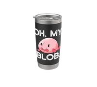 OH. MI. BLOB. Divertido Blobfish Blob fish Hilarante OMG Meme Vaso térmico de acero inoxidable de doble pared