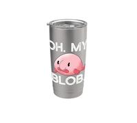 OH. MI. BLOB. Divertido Blobfish Blob fish Hilarante OMG Meme Vaso térmico de acero inoxidable de doble pared