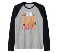 Oh, mi Calabaza, me Encanta el otoño, Divertida Calabaza de otoño Camiseta Manga Raglan